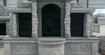 云南 芝麻灰高档墓碑，土墓，可定制