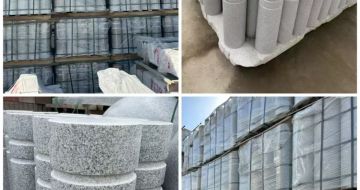 云南 芝麻白花岗岩挡车柱、隔离柱多少钱