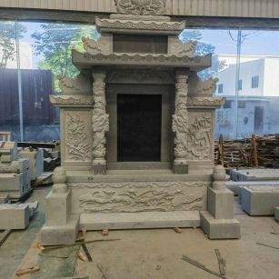 云南 芝麻灰高档墓碑、土墓，一套也支持定做