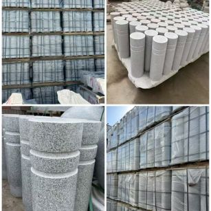 云南 芝麻白花岗岩挡车柱、隔离柱多少钱