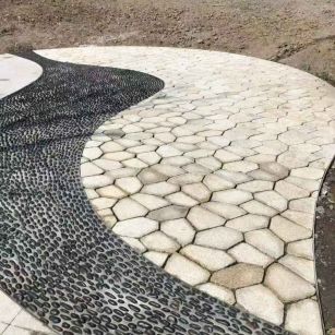 云南 黄金麻冰裂缝室外铺装效果完美展示