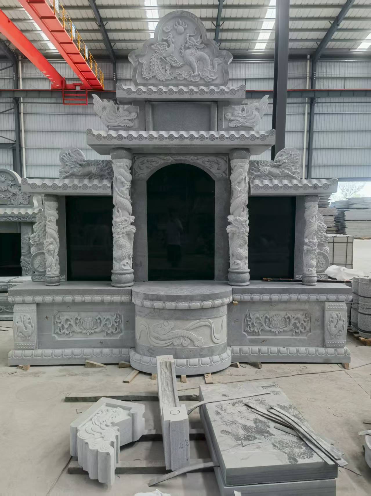 云南 芝麻灰高档墓碑，土墓，可定制